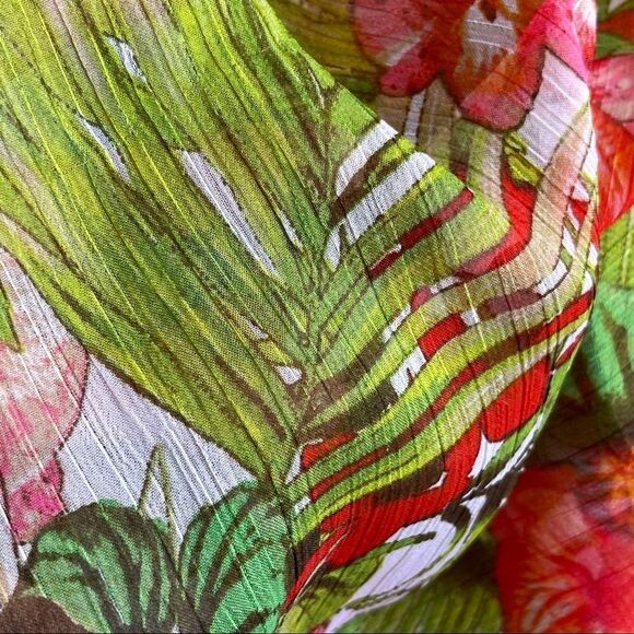 GB Tropical Print Sheer Crisscross Back Maxi Dress - Picture 10 of 14